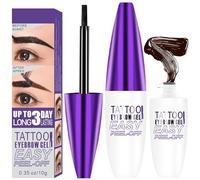Peel Off Gel para Cejas, Tinte para Cejas, Color Marrón de Larga Duración, Tinte para Cejas Semipermanente Tattoo Brow Peel-Off, Dura Hasta 3 Días (#1)
