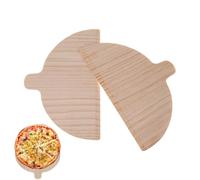 PEEL PIZZA WOOD, Board semi-circulaire, 11.02x6.69 pouces de deux, matériau de bois dur authentique, poignée ergonomique confortable pour les fours à pizza, pâtisserie, utilisation de la