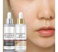 Peel Shot Glow Rice Ampoule Duo,2pcs Exfoliante Cara Arroz Blanco Y Negro,Exfoliante Arroz Negro,Serum Exfoliante Arroz Negros,Peeling Exfoliante Facial,Arroz Blanco Y Negros Limpia Poros