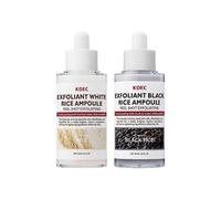 Peel Shot Glow Rice Ampoule, White Rice ampoule+Black Rice ampoule Soft Exfoliating Face and Body Scrub Dead Skin Cells, Blackheads Remover for All Sk