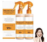Peel Shot Keratin Care Cúrcuma Ácido Cójico Spray Hidratante para Piel Seca del Cuerpo, Exfoliante de la Piel para la Cara, Removedor de Piel Muerta para Cuerpo y Cara (2pcs)
