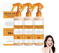 Peel Shot Keratin Care Cúrcuma Ácido Cójico Spray Hidratante para Piel Seca del Cuerpo, Exfoliante de la Piel para la Cara, Removedor de Piel Muerta para Cuerpo y Cara. (3 unidades)