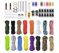 Peelanmall Paracord 550 Cuerda de nailon, cuerda de paracord de 4 mm, multicolor, juego de cintas de paracord, pulsera de paracords, juego de pulseras para llaveros, correas para perros, correas (16