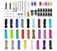 Peelanmall Paracord 550 Cuerda de nailon, cuerda de paracord de 4 mm, multicolor, juego de cintas de paracord, pulsera de paracords, juego de pulseras para llaveros, correas para perros, correas (26