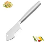 Peeler en juliana de acero inoxidable multiusos, hoja de juliana de precisión, cortador de juliana vegetal para zanahoria, pecumber, patata y fruta, mango cómodo, agujero para colgar (1)