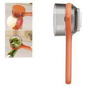 Peeler with Container - Fruit and Vegetable Peeler with Container, One-Piece Design, Ergonomic Handle, Two-Way Tool Head for Home Kitchen (Orange)