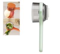 Peeler with Container - Fruit and Vegetable Peeler with Container, One-Piece Design, Ergonomic Handle, Two-Way Tool Head for Home Kitchen (Green)