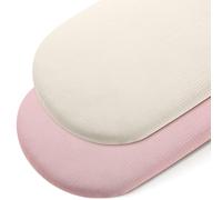 Peepeemax Sábana Bajera Ajustable para Cuna de Bebé 90x50CM, Protector de Colchón para Parque, Cesta de Moisés, Moisés, Funda de Colchón para Recién Nacidos para Cunas, 2 Unidades, Rosa
