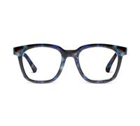 Peepers by PeeperSpecs - Gafas de lectura cuadradas para mujer, bloque de luz azul, tortuga cobalto, +4,00