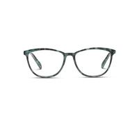 Peepers by PeeperSpecs Women's Bengal Cat-Eye Blue Light Blocking Reading Glasses, Green Tortoise, 55 Millimeters + 3