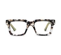 Peepers by PeeperSpecs Women's Spotlight Blue Light Blocking Reading Glasses and No Correction Eyewear Square, Sand Quartz/Green, 1.25