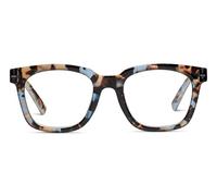 Peepers by PeeperSpecs Women's to The Max Square Light Blocking Reading Glasses, Blue Quartz, 49 + 4