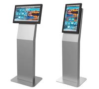 Peerless-AV KIP522-S-EUK - Quiosco de retrato/paisaje para pantallas de 15″ a 32″, plateado.