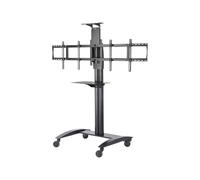 Peerless-AV SR555M Smartmount: carro para pantallas planas para videoconferencias para 2 pantallas de 40" a 65" Display