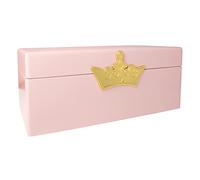 Peers Hardy Disney Princess Pink Solid Wood Lacquered Jewellery Box and Gold Plated Crown Clasp VX700654L