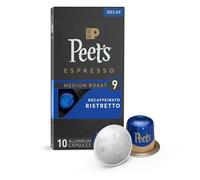 Peet's Coffee Cápsulas de espresso Decaffeinato Ristretto Intensity 9, cápsulas de café de una sola taza, compatibles con cafeteras originales Nespresso, 10 unidades