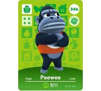 Peewee - Tarjeta de Nintendo Animal Crossing Happy Home Designer Series 4 Amiibo - 346