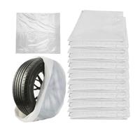 PEEXTBB Bolsas para Neumáticos, 16 Piezas 100 x 100 cm Juego de Bolsas, Automotive Equipment Bolsa, para Transportar Neumáticos, Neumático de Repuesto, Blanco