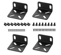 PEEXTBB Kit de Montaje en Rack, 4 Piezas 19 Pulgadas Orejas de Rack de Interruptor Ajustables, Compatible con Cisco, Netgear, DELL, D Link, Linksys, Negro