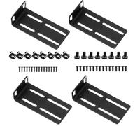 PEEXTBB Kit de Montaje en Rack, 4 Piezas 19 Pulgadas Orejas de Rack de Interruptor Ajustables, Distancia de Agujero Ajustable De 29 a 40 mm, para HP, ProCurve, Aruba, HPE y Otros Interruptores, Negro