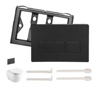 PEEXTBB Placa de Accionamiento WC, 164 x 246 mm Doble Descarga, con Palanca de Descarga y Marco de Instalación, Compatible con Series GEBERIT SIGMA01, 20, 30, 50 UP300, Negro