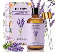 PEFIDY aceite esencial lavanda 118 ml, aceite de lavanda 100% natural, ideal para aromaterapia, humidificadores, velas aromáticas, relajación y proyectos DIY