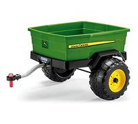 Peg John Deere Adventure Trailer, Remolque para Vehículos Eléctricos John Deere Gator, Gran Capacidad de Carga 30 kg, con Gancho de Remolque Incluido, Edad 2+ Años