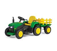Peg John Deere Farm Power Tractor Eléctrico 12V para Niños con Mando a Distancia, Conducción Manual, Luces y Sonidos, Edad 18+ Meses