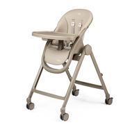 PEG Living Trona desde el Nacimiento, Diseño Contemporáneo, Función Hamaca, Altura Regulable, Bandeja Doble, 4 Ruedas 360°, Cierre Compacto, 0-3 Años (0-15 kg), Space Sand