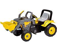 Peg Maxi Excavator Excavadora a Pedales para Niños Desde 2 Años con Pala Móvil, Asiento Regulable y Bocina