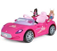 Peg PEREGO Barbie RC. Coche eléctrico con Mando a Distancia, Luces, Sonidos y Dos Asientos para Tus muñecas Barbie. A Partir de 18 Meses, 12V.