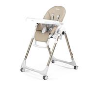 PEG Prima Pappa Follow Me Trona Reclinable para Bebés, Función Hamaca, 4 Ruedas, Plegable y Ultracompacta, para Niños de 0 a 3 Años (0-15 kg), Astral