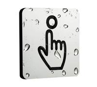 Pegación de timbre del letrero de campana de timbre de timbre de timbre de timbre de campana auto adhesivo letrero de puerta acrílico casa jardín de la pared de la pared del timbre del icono