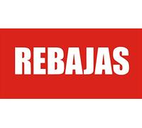 PEGAFACIL Vinilo Adhesivo de Rebajas | Pegatina Rebajas | Ofertas en tu escaparate | Pegatinas Adhesivas Rebajas | Ofertas establecimiento Rebajas | Descuentos escaparate (Rebajas