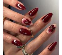 Pegamento acrílico falso en forma de almendra en la cubierta completa natural, pegamento acrílico falso en punta francesa de almendra