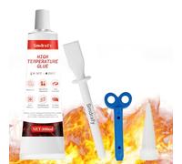 Pegamento Alta Temperatura, Pegamento Silicona, Masilla Alta Temperatura, Silicona Alta Temperatura, para Automóviles, Electrodomésticos, Hornos, Chimeneas,100ML