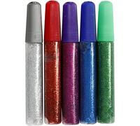 Pegamento con purpurina, colores asstd. 5x10ml
