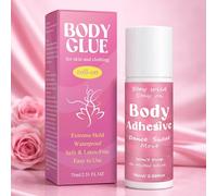 Pegamento Corporal Roll-On para Ropa, Skin Glue Impermeable y Resistente al Sudor, Adhesivo Corporal Transparente Invisible para Sujetadores, Medias, Disfraces y Pelucas, Perdurable, Fácil de Lavar