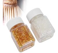Pegamento de gránulos de queratina para extensiones de cabello, Perlas de pegamento de extensión de fusiones calientes, Pegamento de fusión en caliente de alta temperatura Pegado automático