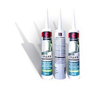 Pegamento de montaje para paneles de PVC y poliestireno, 3 botes de 405 g