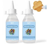 Pegamento de mosaico de 200 ml, no tóxico y resistente al agua, pegamento transparente para azulejos de mosaico, ideal para todos los azulejos y superficies