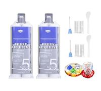 Pegamento Epoxi,5 Minutos Pegamento Epoxi,Colle Résine Epoxy Transparente,Tenacidad Pegamentos Epoxis 2 Componentes,para Reparar Plásticos,Metales,Cerámica,Madera y Más
