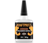 Pegamento gel para madera y manualidades - KRAFTPROTZ 50 g XXL - superadhesivo extrafuerte, transparente y resistente al agua - secado rápido - ideal para muebles, parquet, corcho y bricolaje