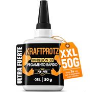 Pegamento Impresión 3D Gel 50 g - Filamento PLA ABS PETG TPU ASA Modelismo | sin goteo, rellena huecos, uniones verticales, transparente, impermeable, resistente al calor, punta antisecado, modelismo