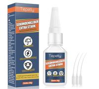 Pegamento instantáneo extra fuerte, resistente al agua, con tapa antiobstrucción, pegamento multiusos, para plástico, metal, vidrio, madera, cerámica y bricolaje (30 g)