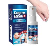 Pegamento líquido para la piel, resistente al agua, para un cuidado rápido de heridas, spray adhesivo protector para cortes menores, rasguños, rodillas, pies y protección de la piel, solución de