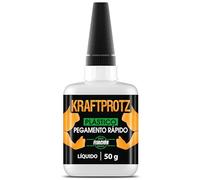 Pegamento líquido para plástico - KRAFTPROTZ 50 g XXL - adhesivo extrafuerte resistente al agua y al calor - cierre con aguja antiobstrucción - ideal para ABS, acrílico, PVC y reparaciones finas