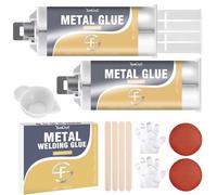 Pegamento Metal 100ml, Pegamento Epoxi 2 Componentes - Soldadura en Frio Para Metal ReparacióN de Grietas y Fracturas Para la ReparacióN de Metales, Acero Inoxidable, PláSticos,Universal