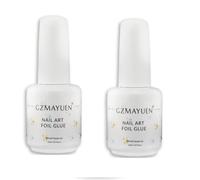 Pegamento para Foil Uñas 2PCS Adhesivo para Transferencia de Uñas 15ML Gel de Transferencia para Uñas Nail Art Foil Glue con Caja