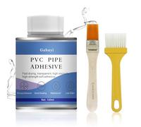 Pegamento para tubos de PVC, 100 ml, adhesivo especial, lata con pincel, adecuado para pegar placas duras, tubos, láminas de estanque, lonas y piel sintética